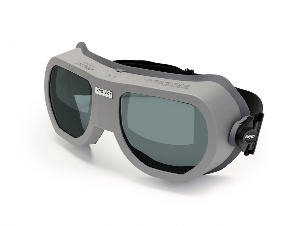 Laserjustierbrille SPECTOR Filter - 0153, Gestellfarbe silber (für Brillenträger geeignet)