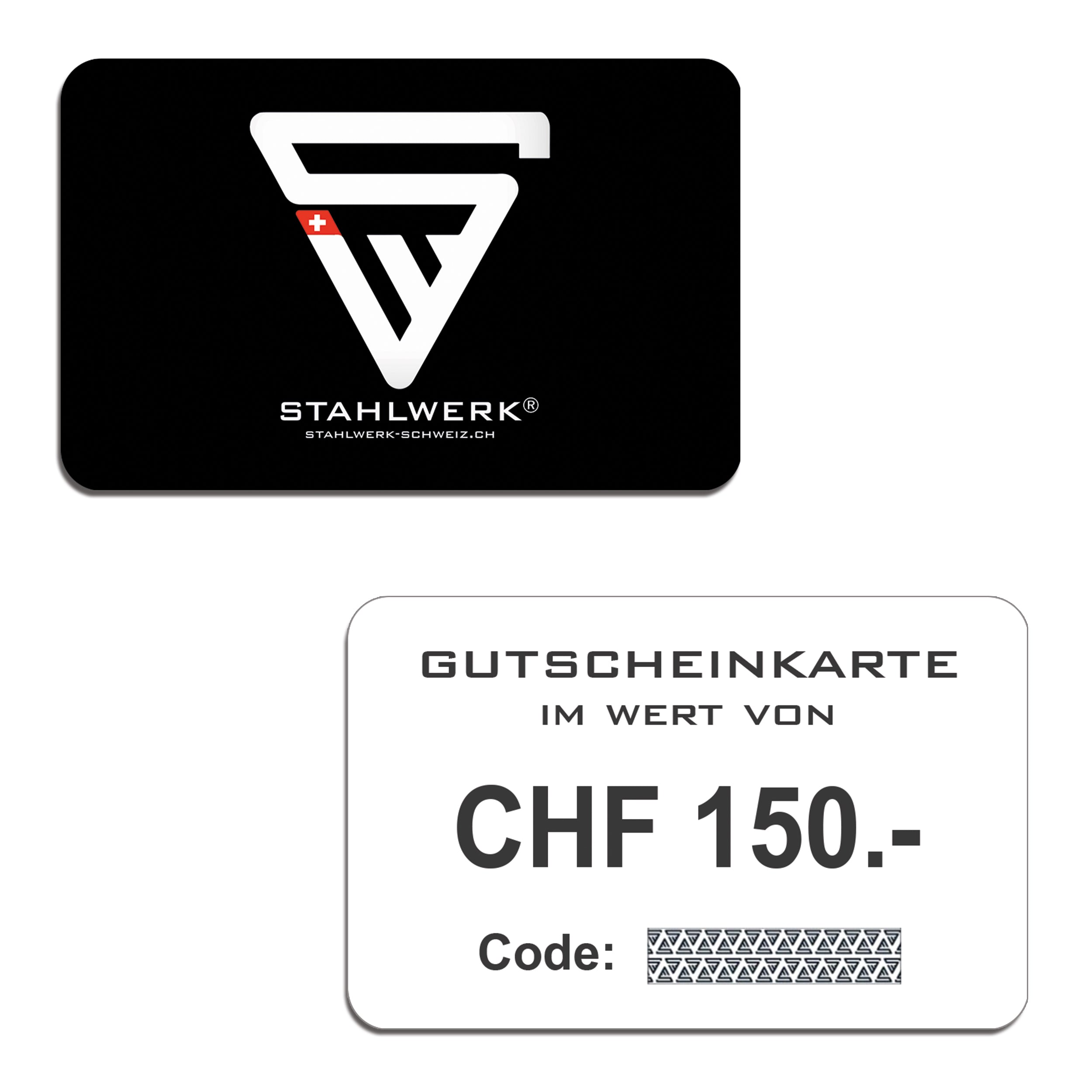 STAHLWERK Gutschein 25 CHF / 50 CHF / 100 CHF / 150 CHF / 250 CHF