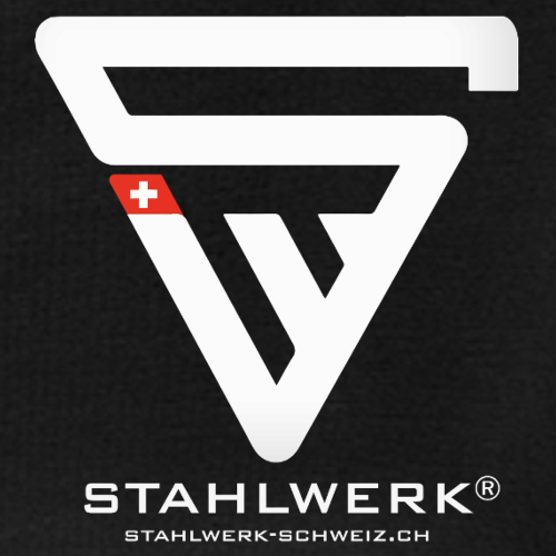 STAHLWERK-SCHWEIZ Frauen Premium Bio Top mit Logo-Print - 99% Baumwolle / 1% Elastan, schwarz, diverse Grössen