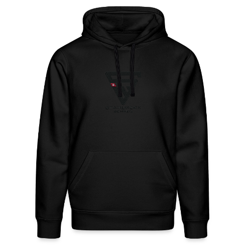 STAHLWERK-SCHWEIZ Premium BIO Unisex Hoodie schwarz Stick