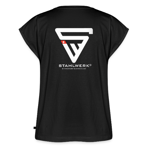 STAHLWERK-SCHWEIZ Frauen Premium Bio Top mit Logo-Print - 99% Baumwolle / 1% Elastan, schwarz, diverse Grössen