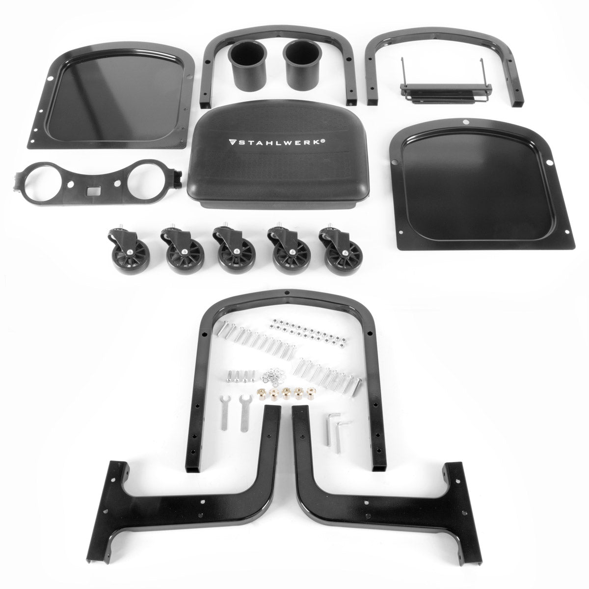 Taller de Steelworks Taller WRS-135 St hasta 135 kg resistente con dos soportes de lata / botella, canales de almacenamiento, portavas