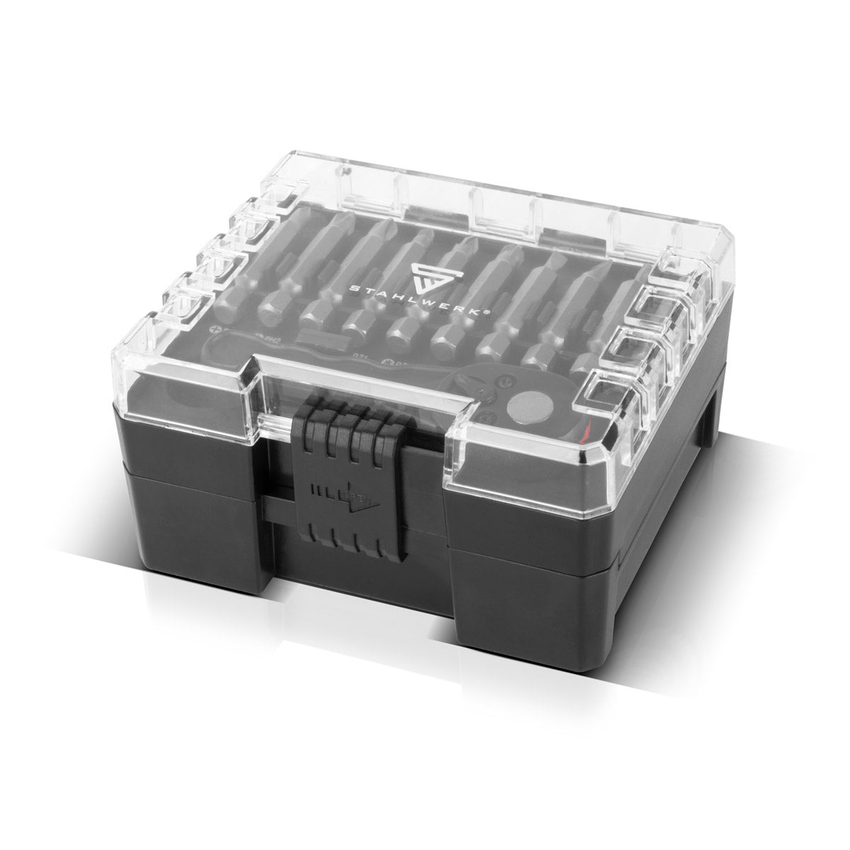 Steelworks 41 parçalı tornavida seti, ısırık seti ve soket anahtarı seti, krom vanadyumdan yapılmış, kutuda / cırcır seti / tornavida seti