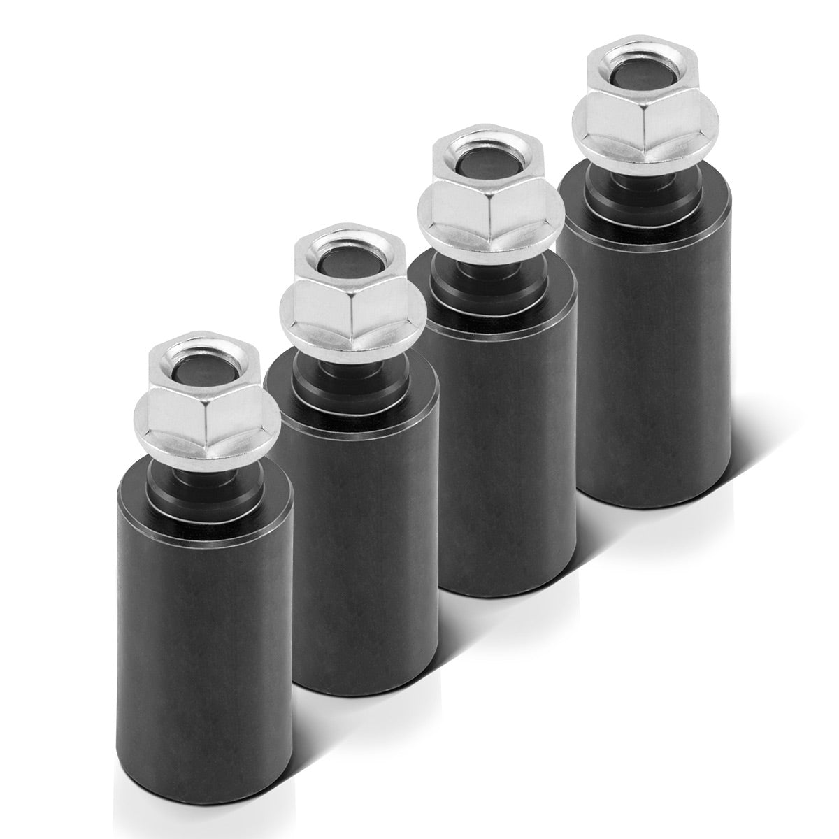 STAHLWERK Anschlagbolzen mit Abhebesicherung 25 x 50 mm mit Gewinde M 12 für Schweißtische mit D16 Lochsystem - Praktisches 4er Set