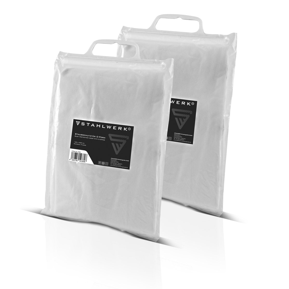 Puerta de protección de Stahlwerk Staub 2 Establecer puerta de polvo en forma de C Cortina / Cortina de polvo con una cremallera integrada