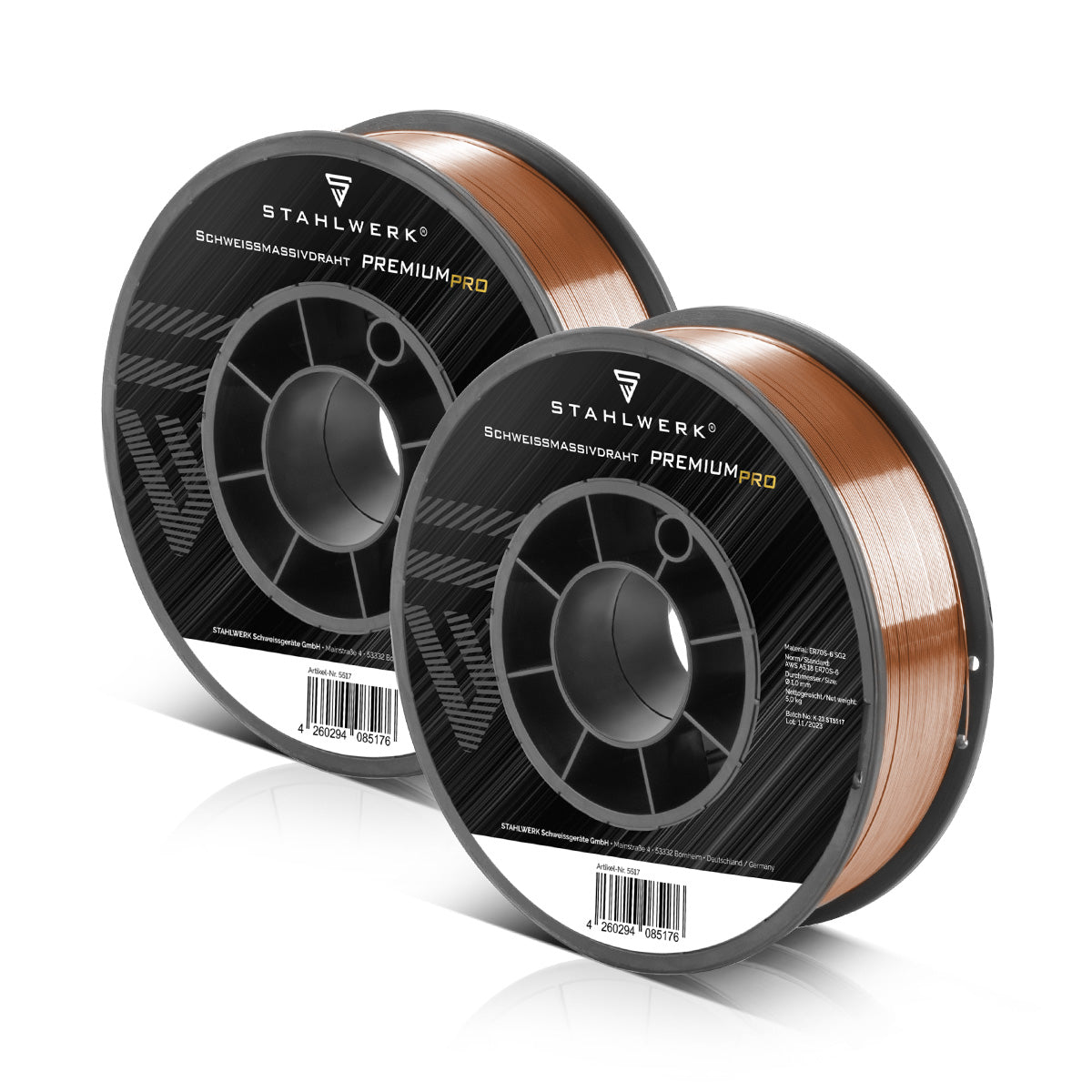 Çelik Fabrikası 2 X MIG MAG Premium Ter Teli ER70S-6 SG2 Ø 1.0 MM S200/D200 Tel Rulo 5 kg