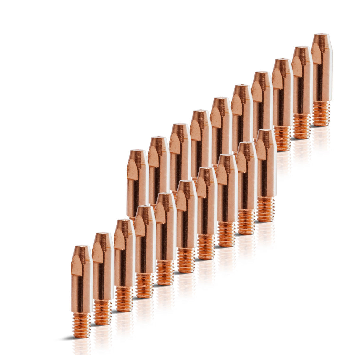 STAHLWERK 20er Set AK25 | MB25 | KD24 | MB24 Stromdüsen | Kontaktdüsen M6x28 in 0,8 mm MIG MAG Verschleißteile Set | Schweißzubehör für Schweißbrenner