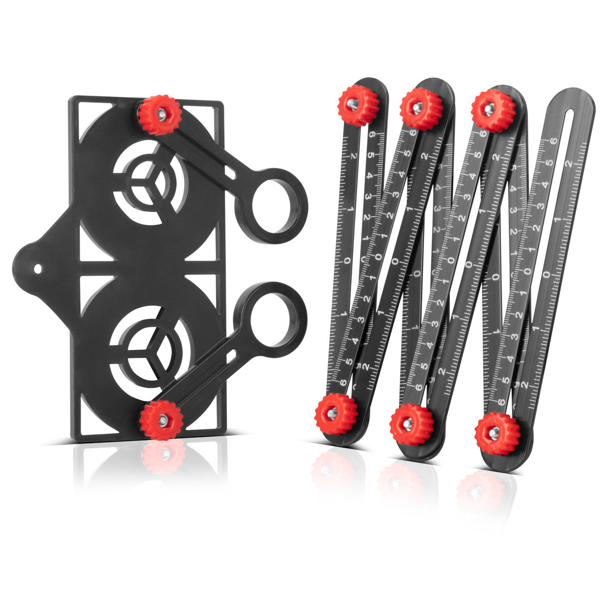 Linea di misurazione multi-angolo 6-in 1 Stahlwerk per una creazione precisa di stencil, angolo di alta qualità | Modello angolare | Teoria del contorno | Strumento modello | Strumento di misurazione in alluminio