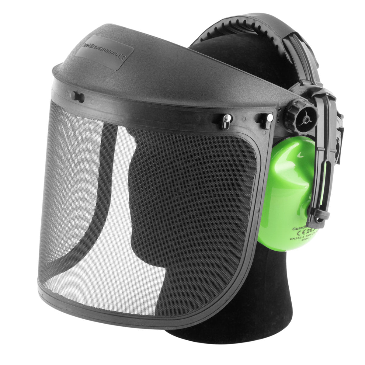 STAHLWERK Gesichts- und Gehörschutz-Kombination EN352 EN1731 Schutzvisier | Forsthelm | Schutzhelm | Augenschutz | Schutzmaske | Kopfschutz | PSA für Agrar-, Forst- und Baugewerbe