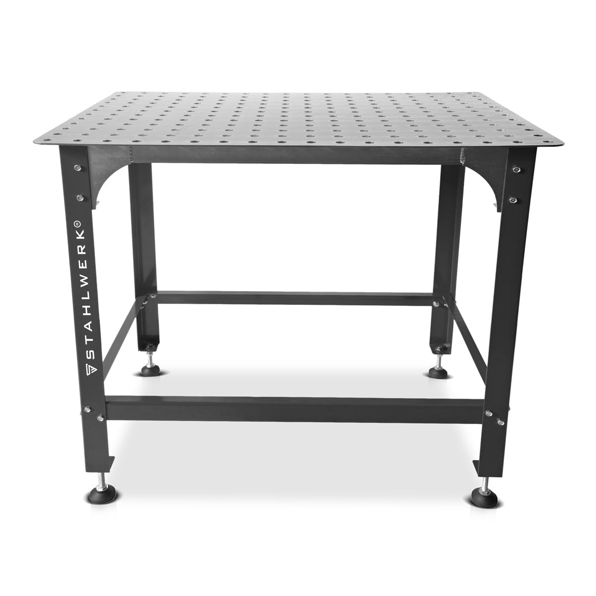 Tabella di saldatura in acciaio WT-955 ST 915 x 610 mm TABELLA GALVANIZZATO GALVANIZZATO con capacità di carico di 200 kg, piastra di punzonatura D22 e gambe rivestite di polvere