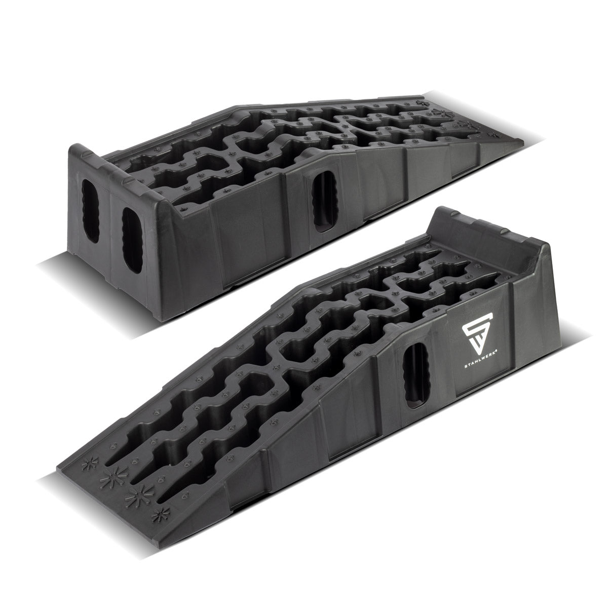 Çelik mekanizma Adım Kama GT-15 ST 2 SET 6 T Yük Kapasitesi 905 x 330 x 215 mm Yetiştirme Kama | Leglege Kama | Rampa rampası | Ters Pişirme | Motorum, karavan, karavan veya römork için tazminat kama