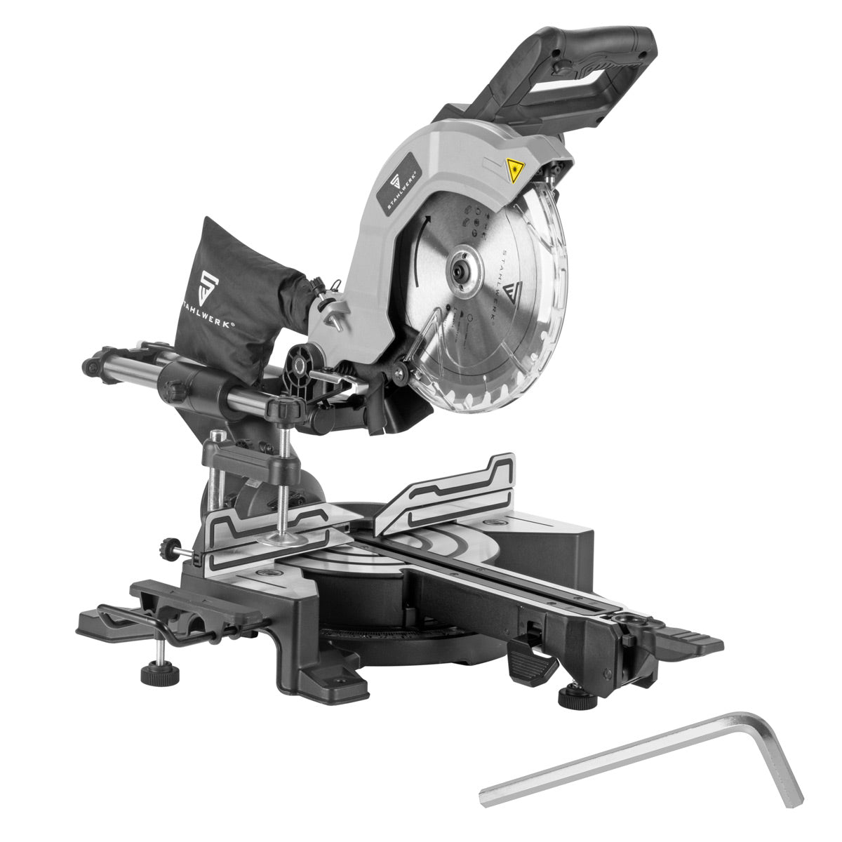 STAHLWERK Kappsäge CPM-254 ST Zugsäge | Gehrungssäge | Kreissäge mit 2.100 W Leistung, beidseitig stufenlos um 45° schwenkbar mit zuschaltbarem Laser inklusive 254 mm Präzisions-Sägeblatt