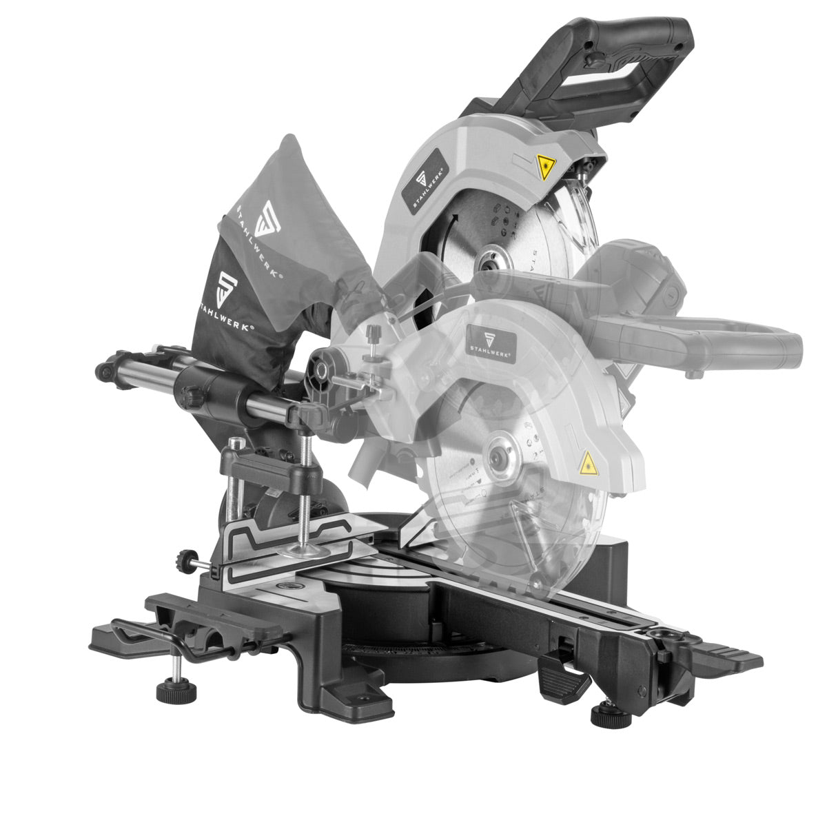 STAHLWERK Kappsäge CPM-254 ST Zugsäge | Gehrungssäge | Kreissäge mit 2.100 W Leistung, beidseitig stufenlos um 45° schwenkbar mit zuschaltbarem Laser inklusive 254 mm Präzisions-Sägeblatt