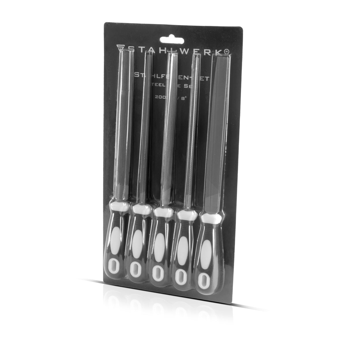 Fichiers en acier Stahlwerk 5 Set 200 mm | 8 "Fichiers Raspeln | Métal | Fichiers d'atelier | Ensemble de fichiers pour l'édition professionnelle en métal, en bois et plastique