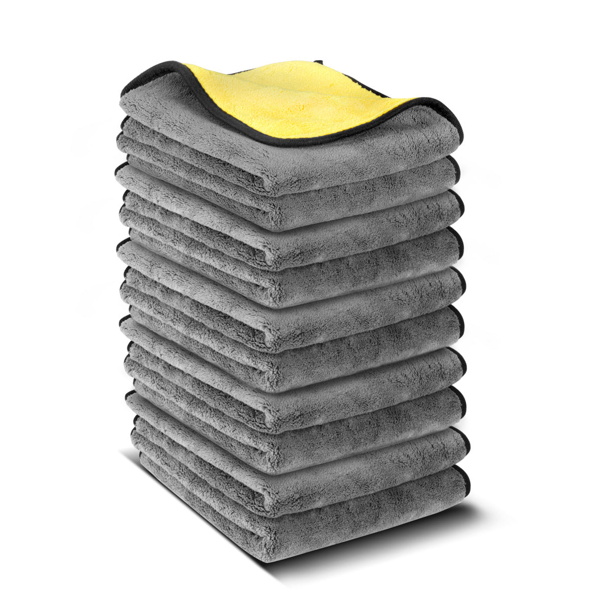 STAHLWERK Doppelseitiges Korallenvlies 10er Set 40 x 40 cm 600 gsm Mikrofaser-Handtuch | Trockentuch | Reinigungstuch | Poliertuch | Putztuch | Pflegetuch | Mikrofaser-Tuch