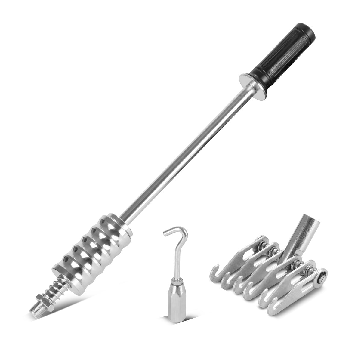 STAHLWERK Dellenzieher Set mit Ausbeulkralle und verchromtem Gleithammer | Smart Repair Zubehör für Ausbeulspotter | Dellenlifter Ausbeulwerkzeug zur professionellen Reparatur von Kfz-Karosserien