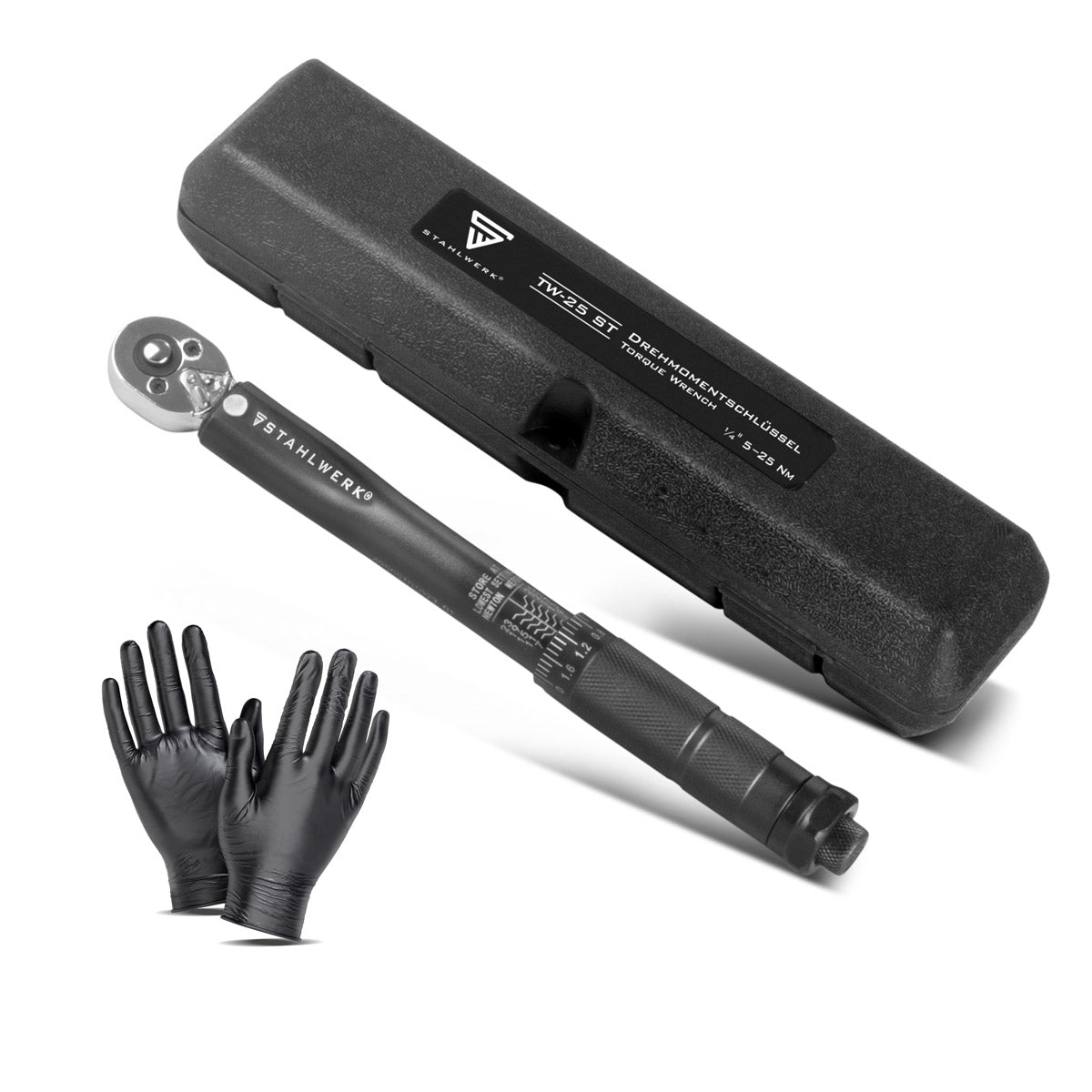 Steelwork Tork Anahtarı TW-25 ST 5-25 NM 1/4 “Gümrük Swift Ratchet | Cırcır Kuşları | Cırcır | Mikrometre Ölçeği ile Cırcır