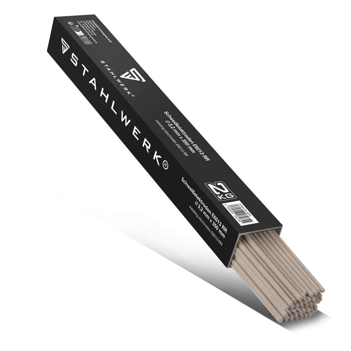 STAHLWERK stick electrodes AWS E6013RR thick rutile coated 3.2 x 350 mm, welding current 90-130 A, high chemical purity, 2 kg MMA ARC