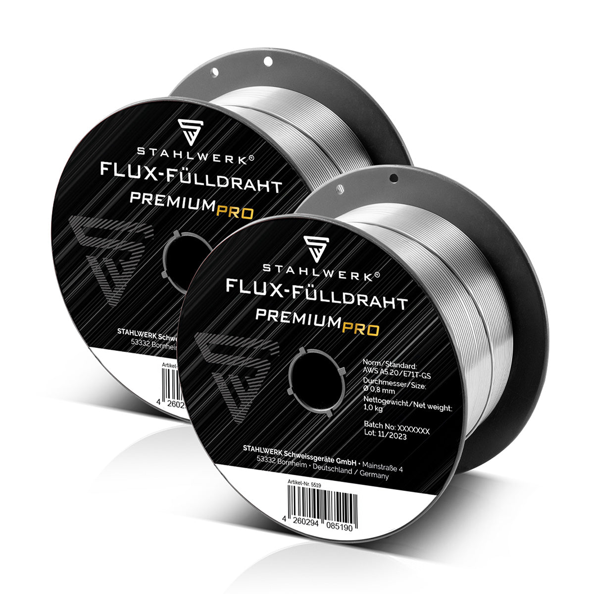 Steelworks 2 x Mig MAG Premium Kaynak Teli, Doldurma Tel E71T-GS Ø 0,8 mm S100/ D100 Tel Rulo 1 kg