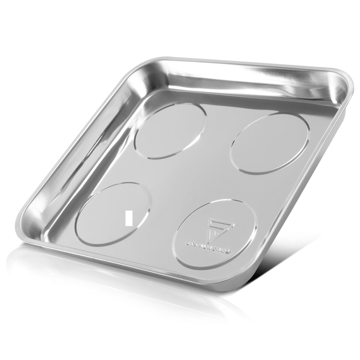 Stahlwerk Magnetschale MS-30 ST 270 x 292 x 30 mm Magnnet Plakası | Vida Kasesi | Habbit kabuğu | Magnneta Blind | Vidalar, tırnaklar ve aletler için güçlü yapışkan güce sahip paslanmaz çelikten yapılmış manyetik kase