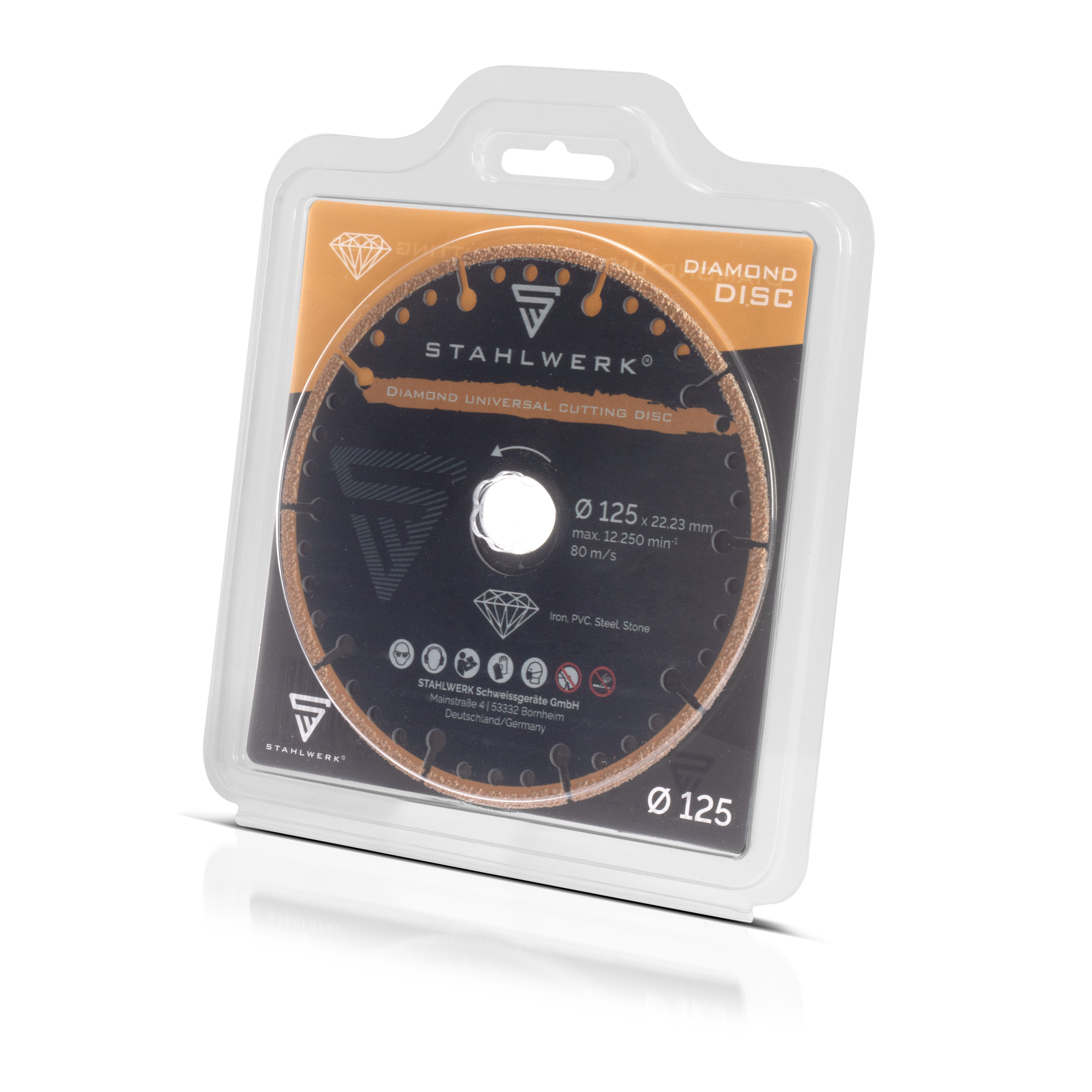 STAHLWERK Diamant Universal Trennscheibe 125 x 22,23 mm | Eisen, PVC, Stahl, Stein | Hohe Schnittpräzision & lange Lebensdauer