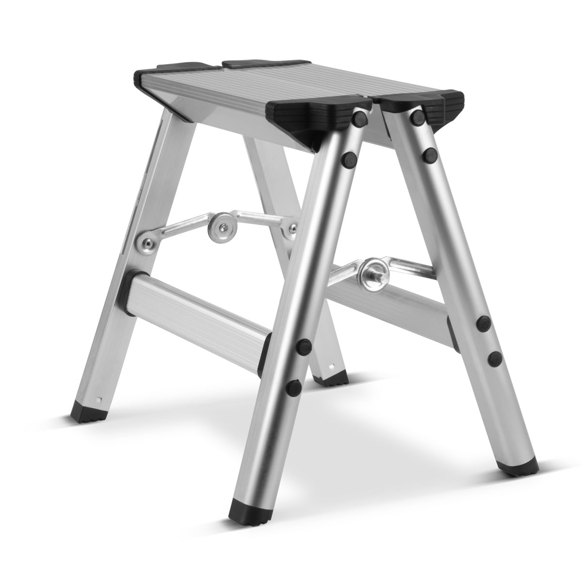Steelworks pliage étape KT-1 St avec une capacité de charge de 120 kg Conductor d'aluminium | Conducteur pliant | Chef d'orchestre commercial | Schemel | Tabourets avec un niveau sans glissement