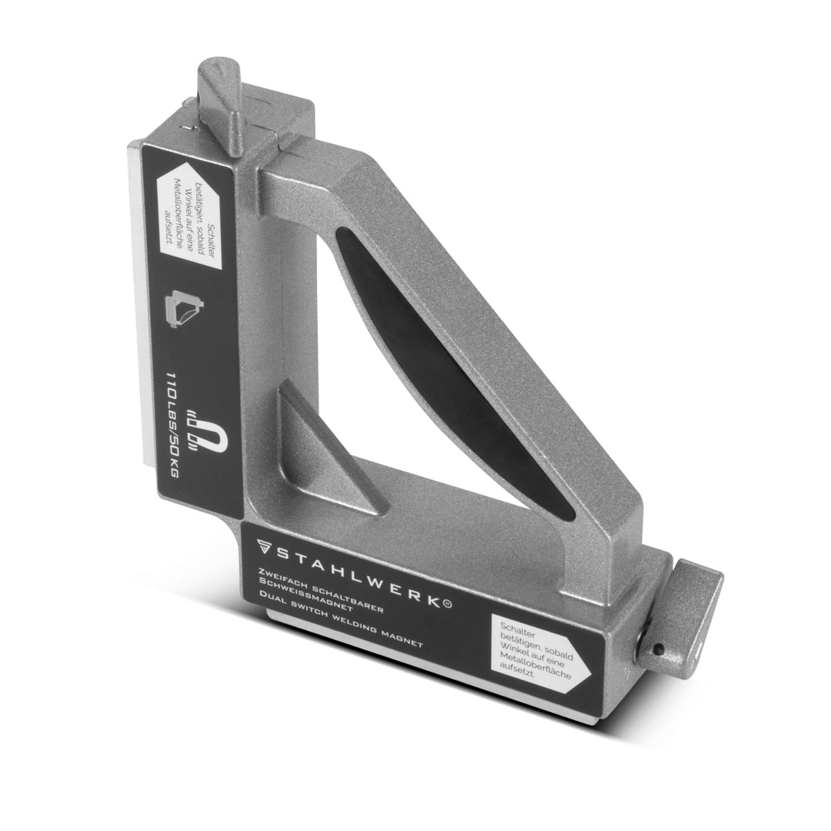 Steelworks çift ter mıknatıs | İki anahtarlı 90 derece köşe mıknatıs | 50 kg yapıştırıcı güç ile güçlü manyetik kaynak cihazı