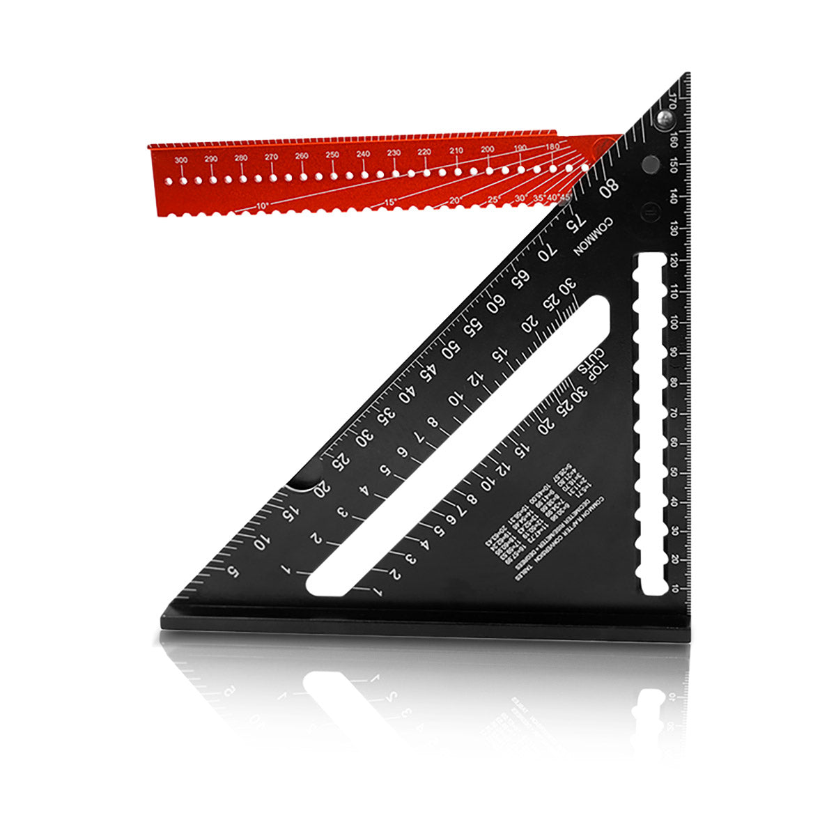 Steel mill angle triangle with attack Aluminum ceiling knife | Matt angle triangle | Zimmermannswinkel | Multifunctional angle for precise measurement, tearing, marking and drawing