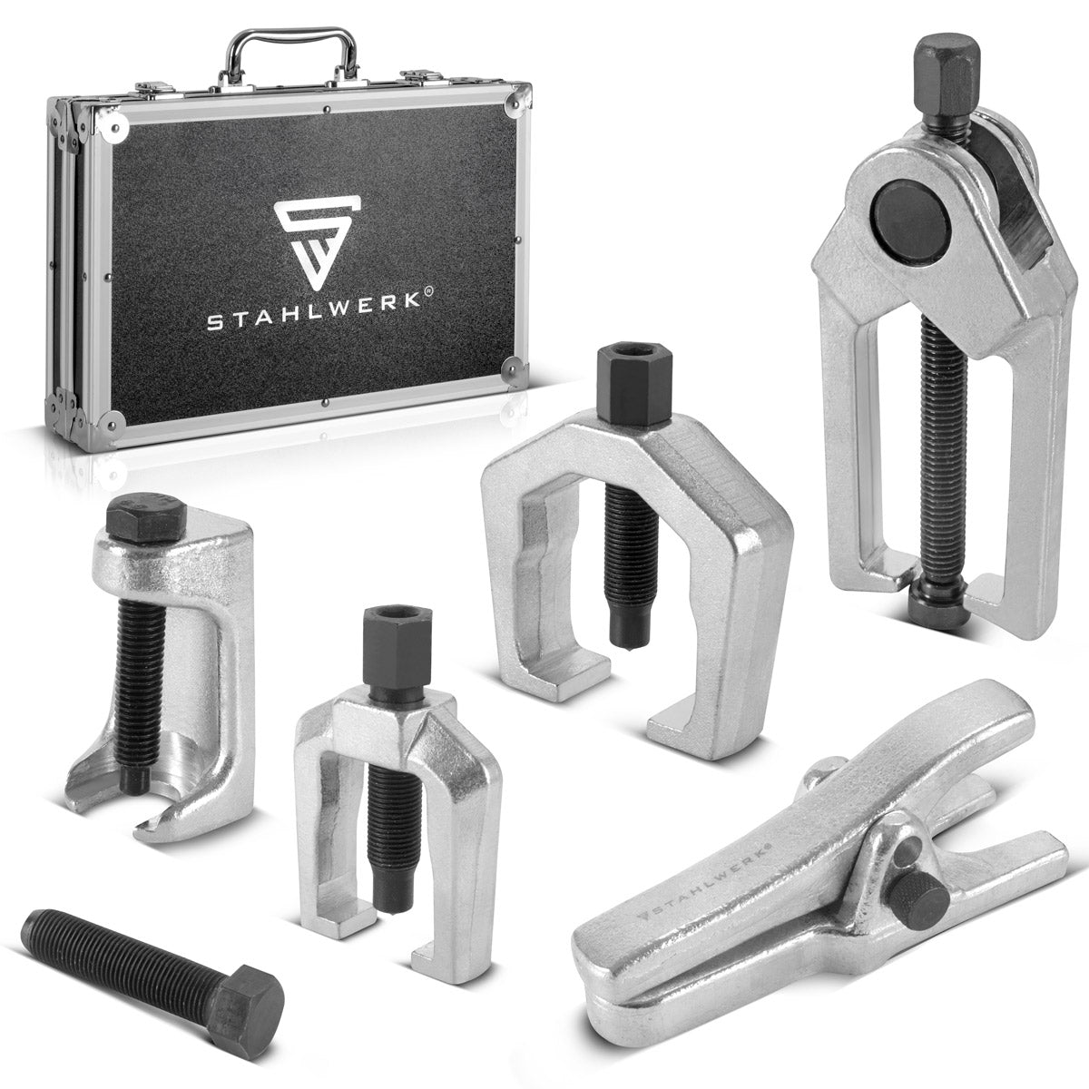 Steelworks Destek Eklem-Pull-Down Set 5 parçalı bilyalı eklem baskısı | Heceleme Çubuğu Çekme | Eklem cıvatası etkileyici | Trot Ortak Aracı | Araba Özel Aracı