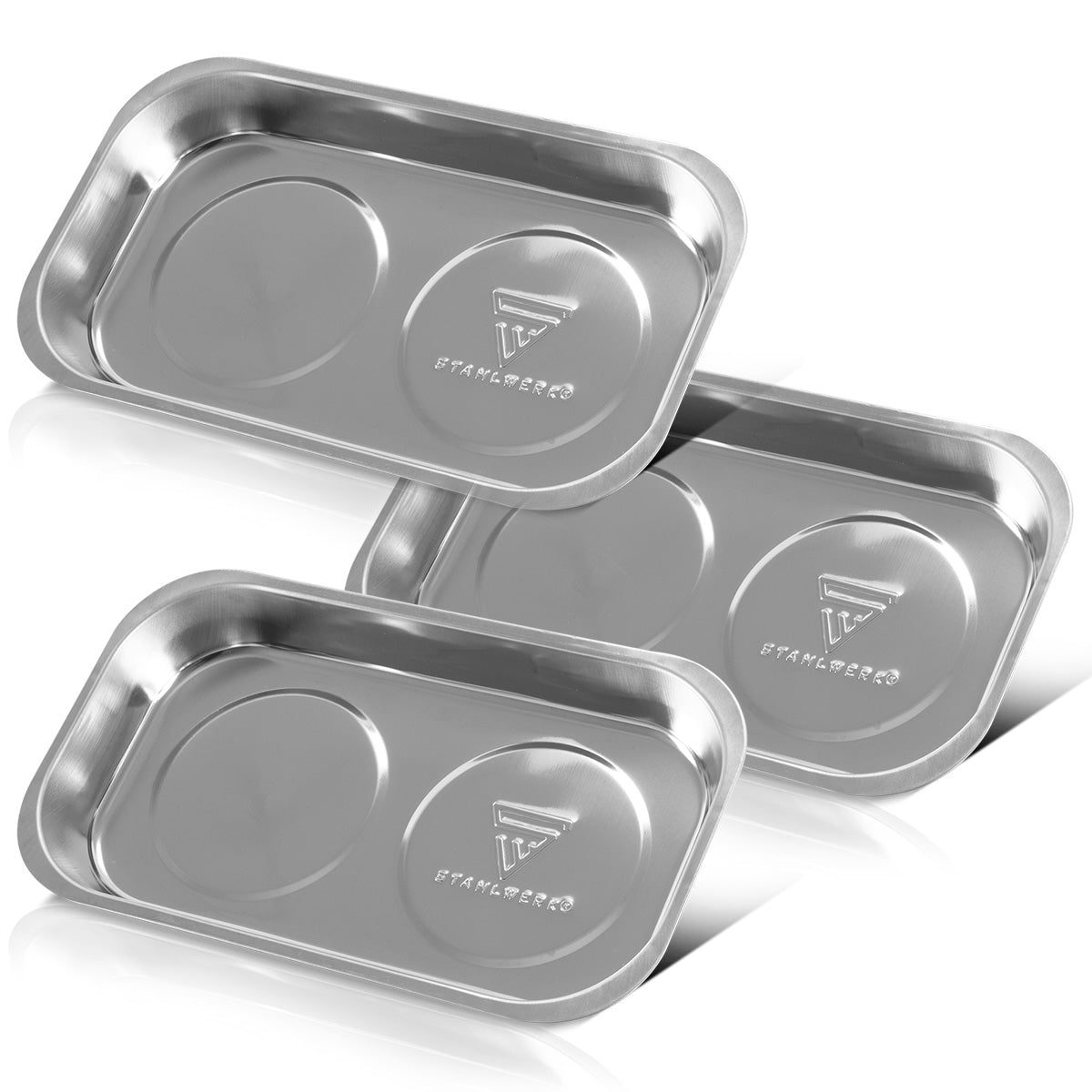 Steelwork magnétique MS-28 ST 3 SET 237 x 136 x 28 mm Plaque magnétique | Bol à vis | Habbit Shell | Magnneta Blind | Bol magnétique en acier inoxydable avec une puissance adhésive forte pour les vis, les ongles et les outils