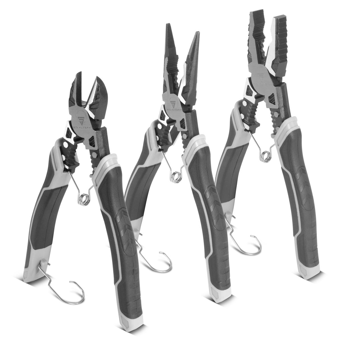 Fritres en acier 3 Ensemble avec coupeurs latéraux combinés et pinces à circuit plat en chroma de haute qualité