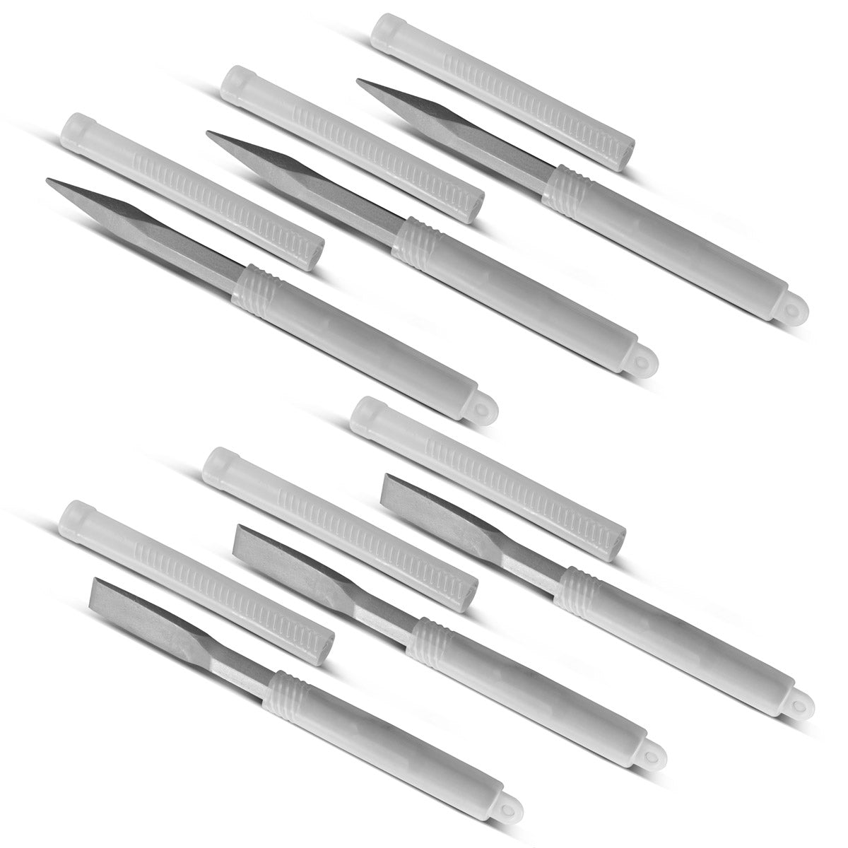 Steelworks Kesme 6 Set 3 düz keski ve 3 sivri keski 17 x 260 mm Yıkım için altı kantin kayıt | Stemmhammer | Meißelhammer | Schlager | Bohrhammer | Yıkım