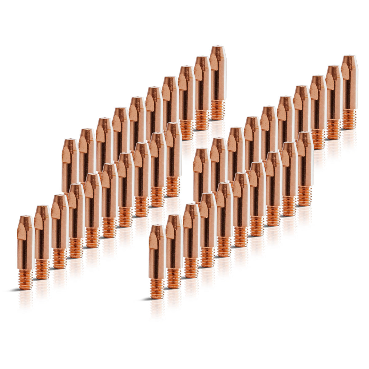 STAHLWERK Set of 40 AK25 | MB25 | KD24 | MB24 contact tips | Contact nozzles M6x28 in 1.0 mm MIG MAG wearing parts set | Welding accessories for welding torches