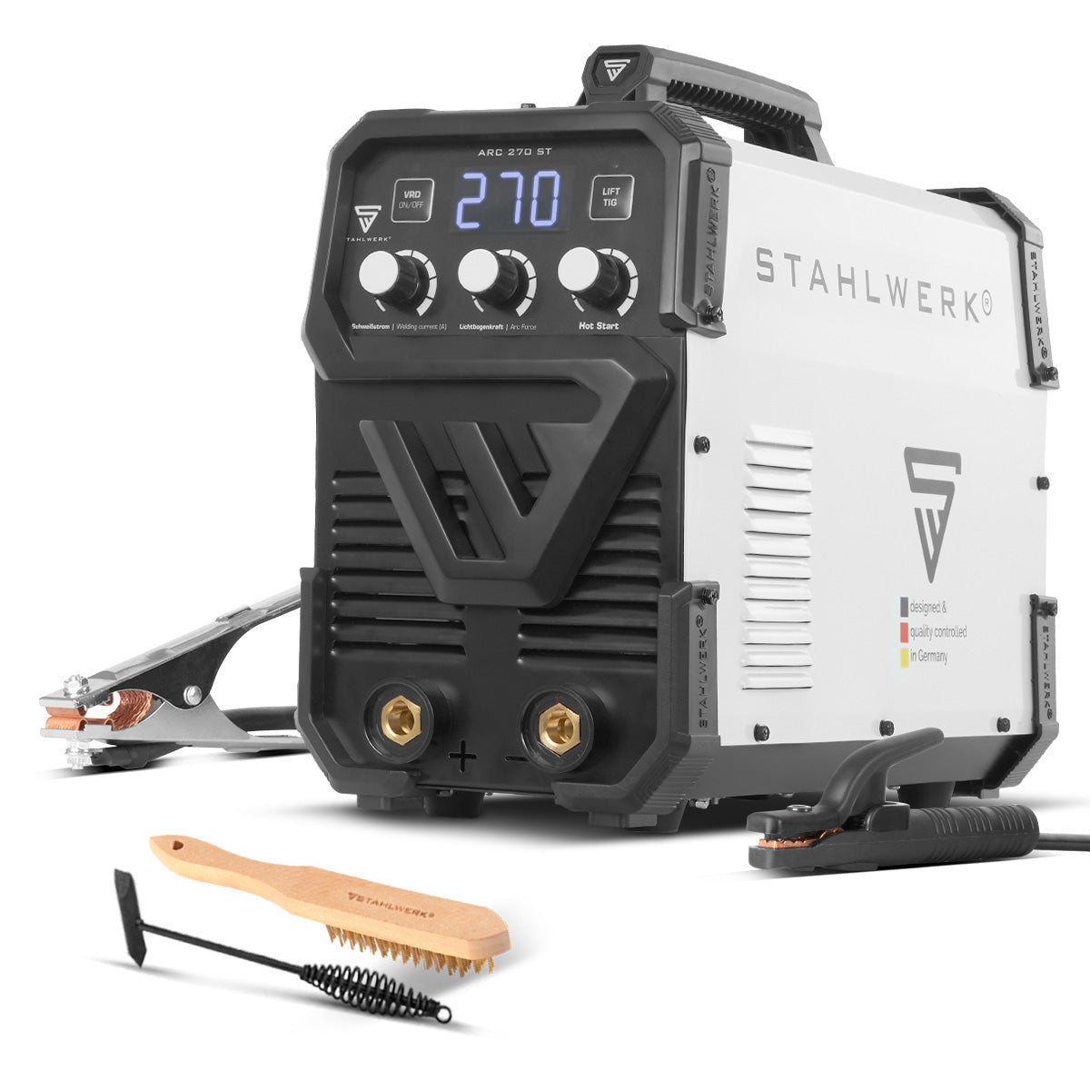 STAHLWERK Schweißgerät ARC-270 ST | E-Hand-Schweißgerät 270 A | MMA- Elektrodenschweißen | Lift-TIG Inverter 400 V | Integrierter Überhitzungsschutz | Smart-Kühlung | Intelligente Temperatursteuerung