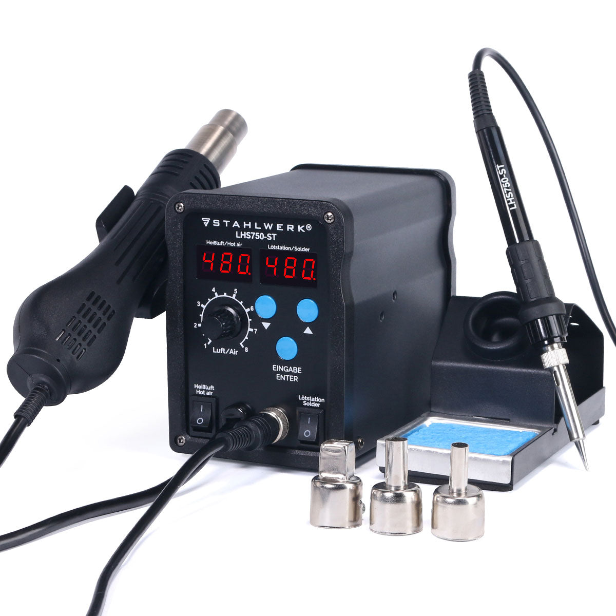 Stahlwerk LHS750-ST 2 en 1 Station de chiffon à air chaud avec 750 watts