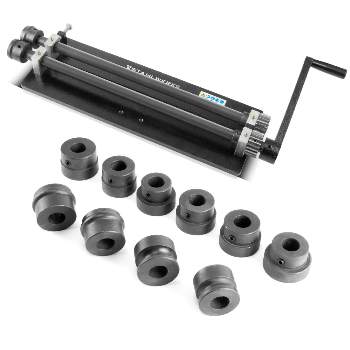 STAHLWERK RM-1463 ST Bördel- und Sickenmaschine für Materialstärken bis 1,2 mm mit 6 Rundwerkzeugen