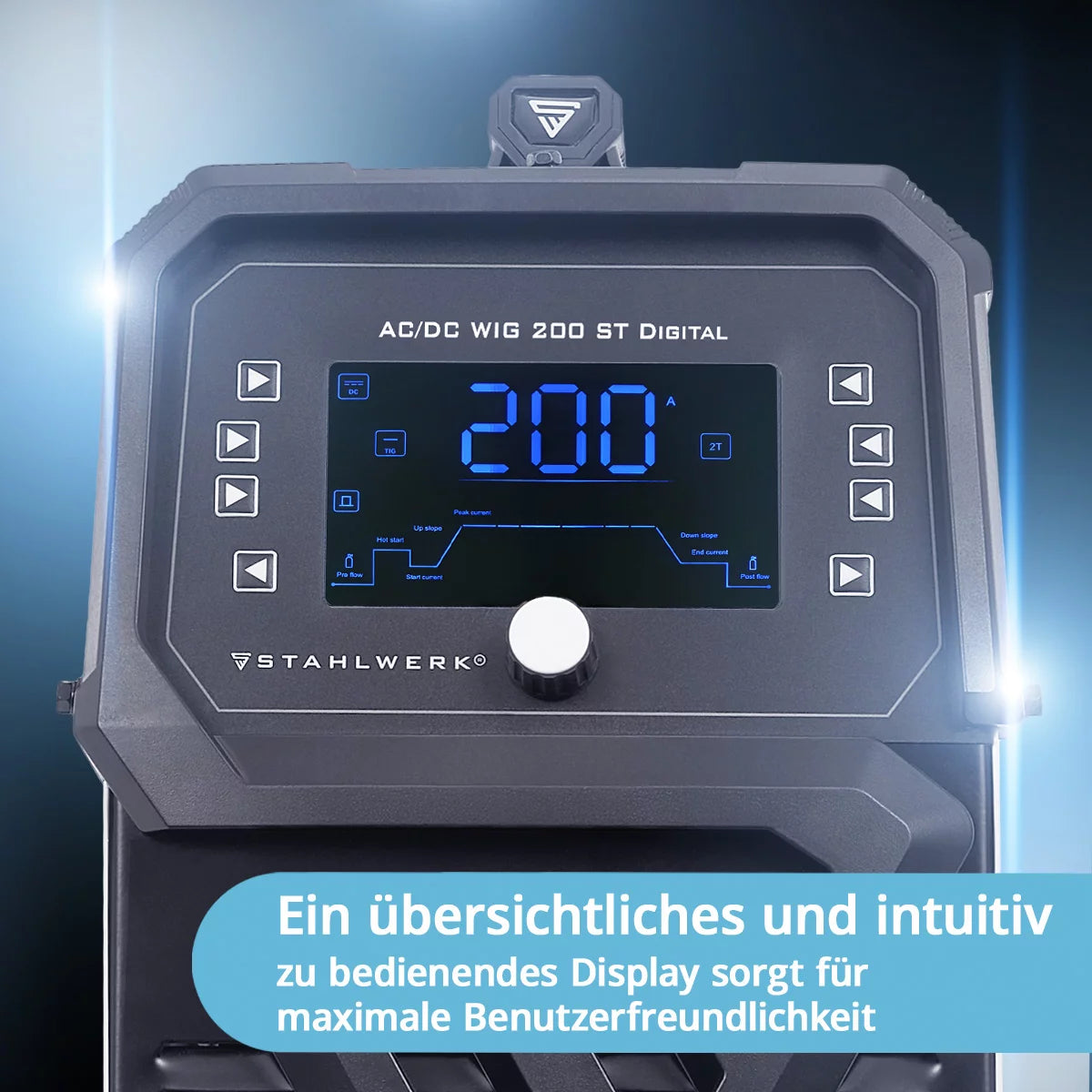 STAHLWERK welding machine AC/DC TIG 200 ST Digital 2026 fully equipped | Combination welding machine | Combination welding system | Aluminum-suitable TIG MMA inverter with 200 A and integrated clean function