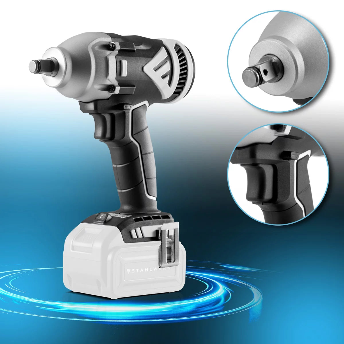 Stahlwerk Brushless battery rotary screwdriver ADS-20 ST solo | 20 volt system | Impact screws | Cabbage screwdriver | Real 500 Nm torque | 1/2 inch recording | Wear -free engine | 7 year guarantee