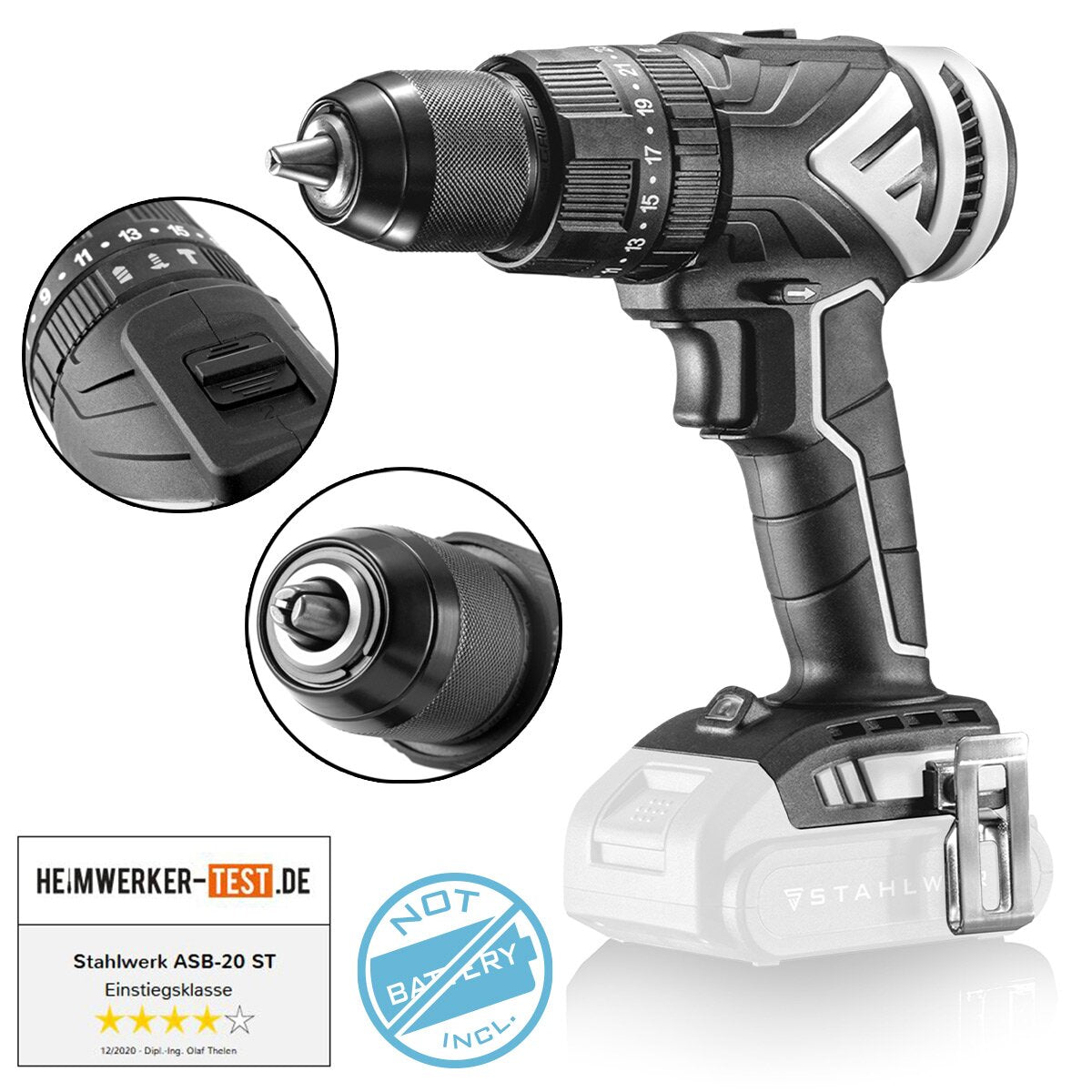 STEAVERWORKS BUTHERS BUTHERAT IMPACT DRILLERGUVERS ASB-20 ST SOLO | Système 20 volts | Fermer le tournevis | Tournevis de chou | Cabbary | SCHNACK PROCH - GARANTIE DE 7 ANS