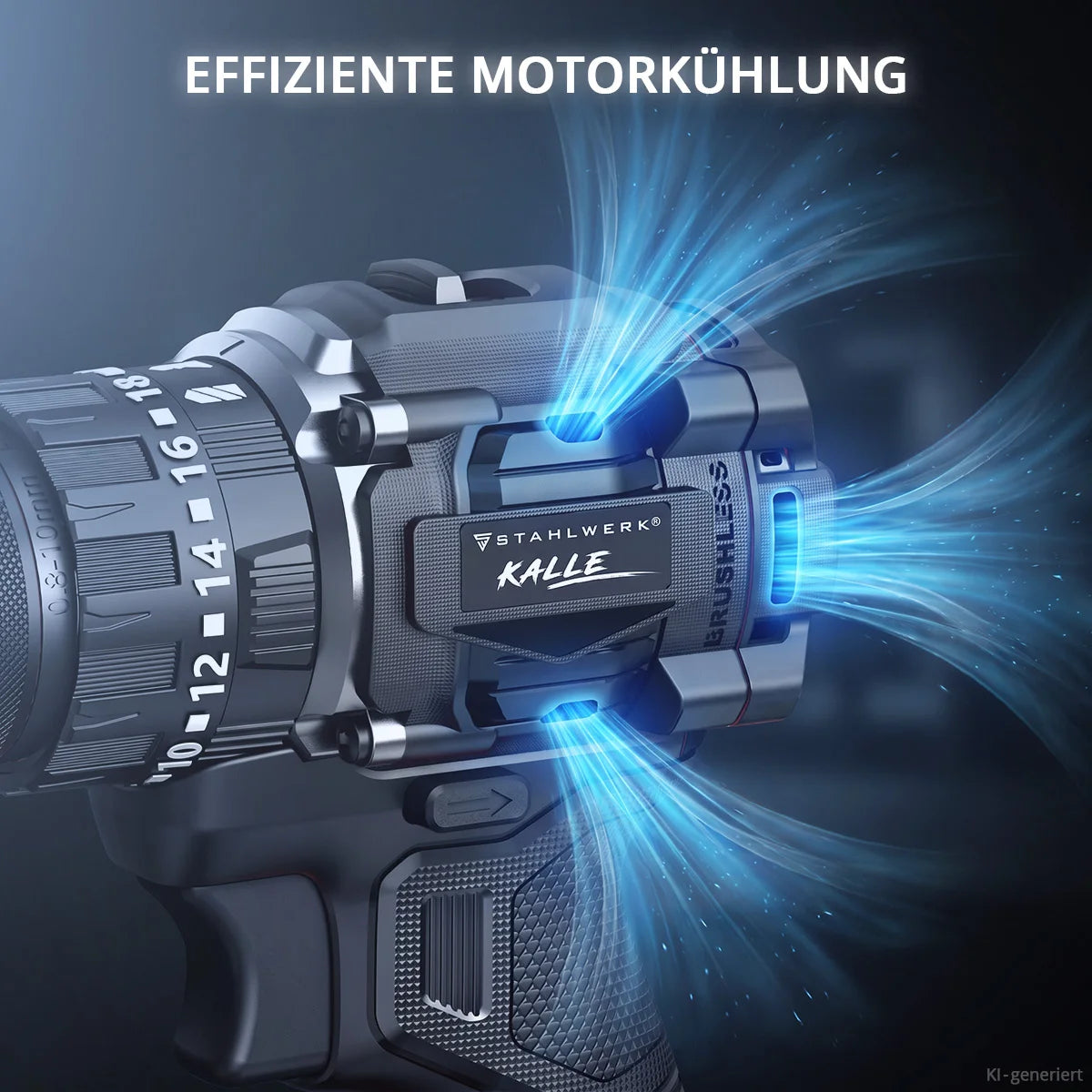 STAHLWERK Akku-Schlagbohrschrauber KALLE | Akkuschrauber | Akkubohrer | Bohrschrauber | 20 Volt-System | 65 Nm Drehmoment | 2-Gang-Getriebe | 13 mm Schnellspannbohrfutter | Brushless