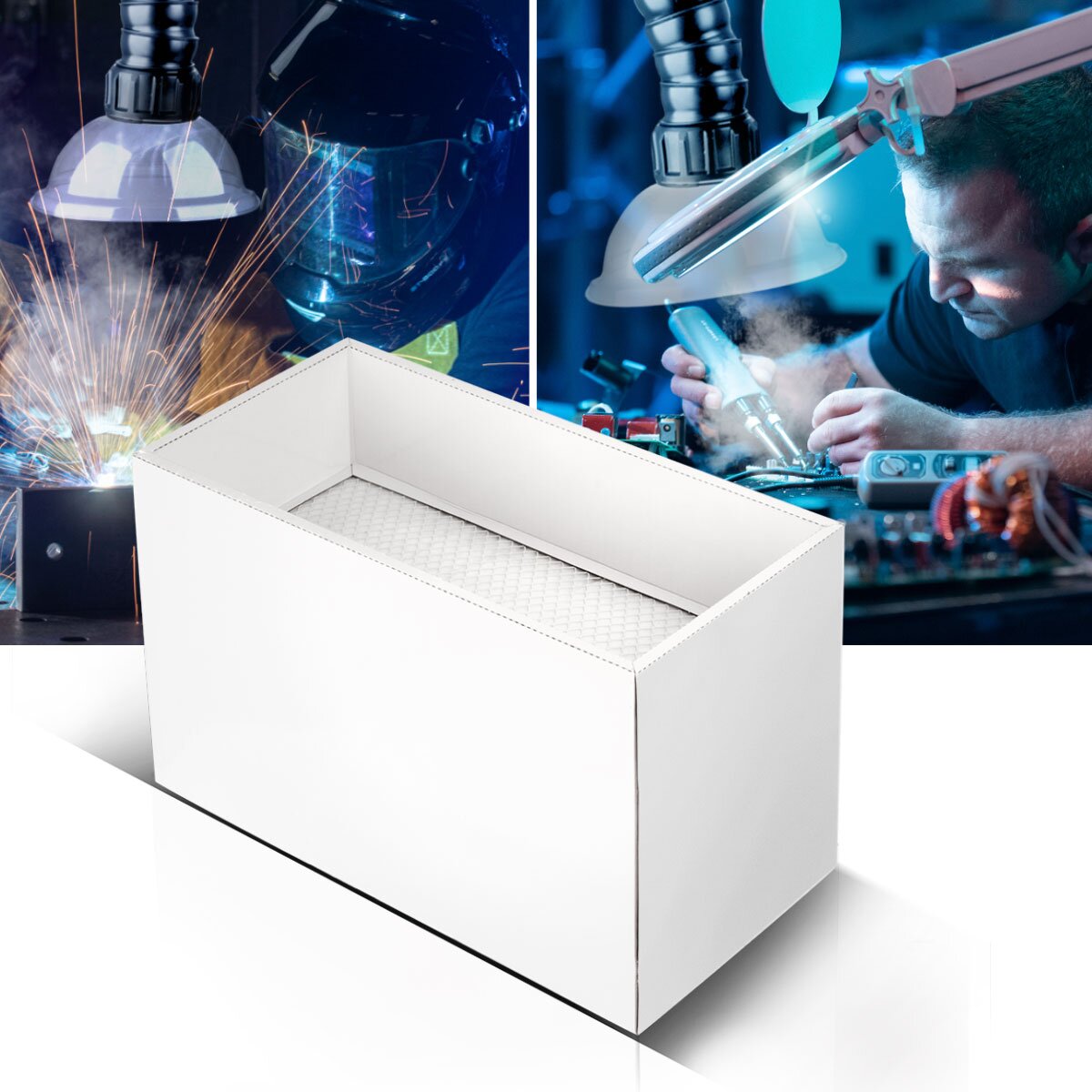 STAHLWERK Aktivkohle-Filter für Rauchabsaugung FE-210 ST Ersatzfilter | Luftfilter | Hauptfilter für Absauganlage | Rauchabsorber | Rauchabzug | Schweißrauch- und Lötabsaugung