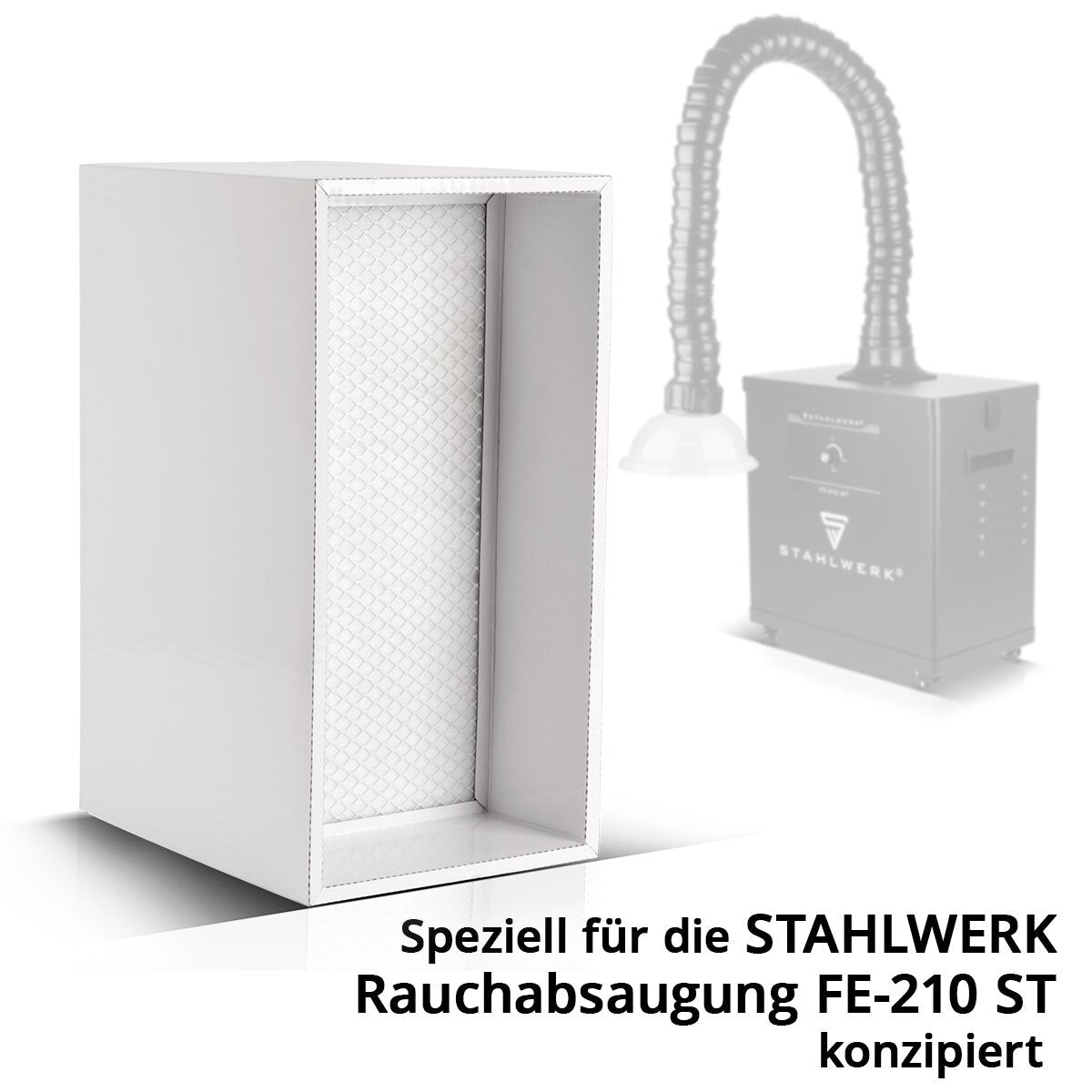 STAHLWERK Aktivkohle-Filter für Rauchabsaugung FE-210 ST Ersatzfilter | Luftfilter | Hauptfilter für Absauganlage | Rauchabsorber | Rauchabzug | Schweißrauch- und Lötabsaugung