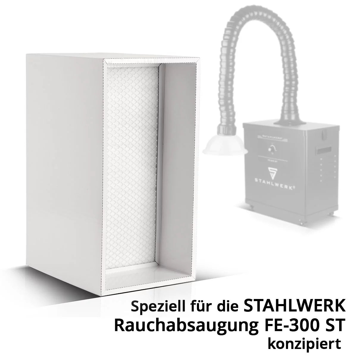 فلتر الكربون المنشط STAHLWERK لاستخراج الدخان، فلتر بديل FE-300 ST | فلتر الهواء | الفلتر الرئيسي لنظام الشفط | ماص الدخان | تنفيس الدخان | دخان اللحام واستخراج اللحام