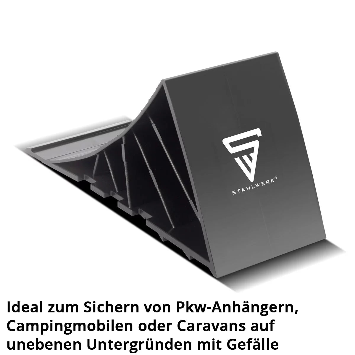 Steel mill with bracket GT-01 ST 4 Set up to 1.5 t axle load brake wedge | Hind -up | Rad wedge | Cycling pad for car trailers, motorhome, caravan or caravan