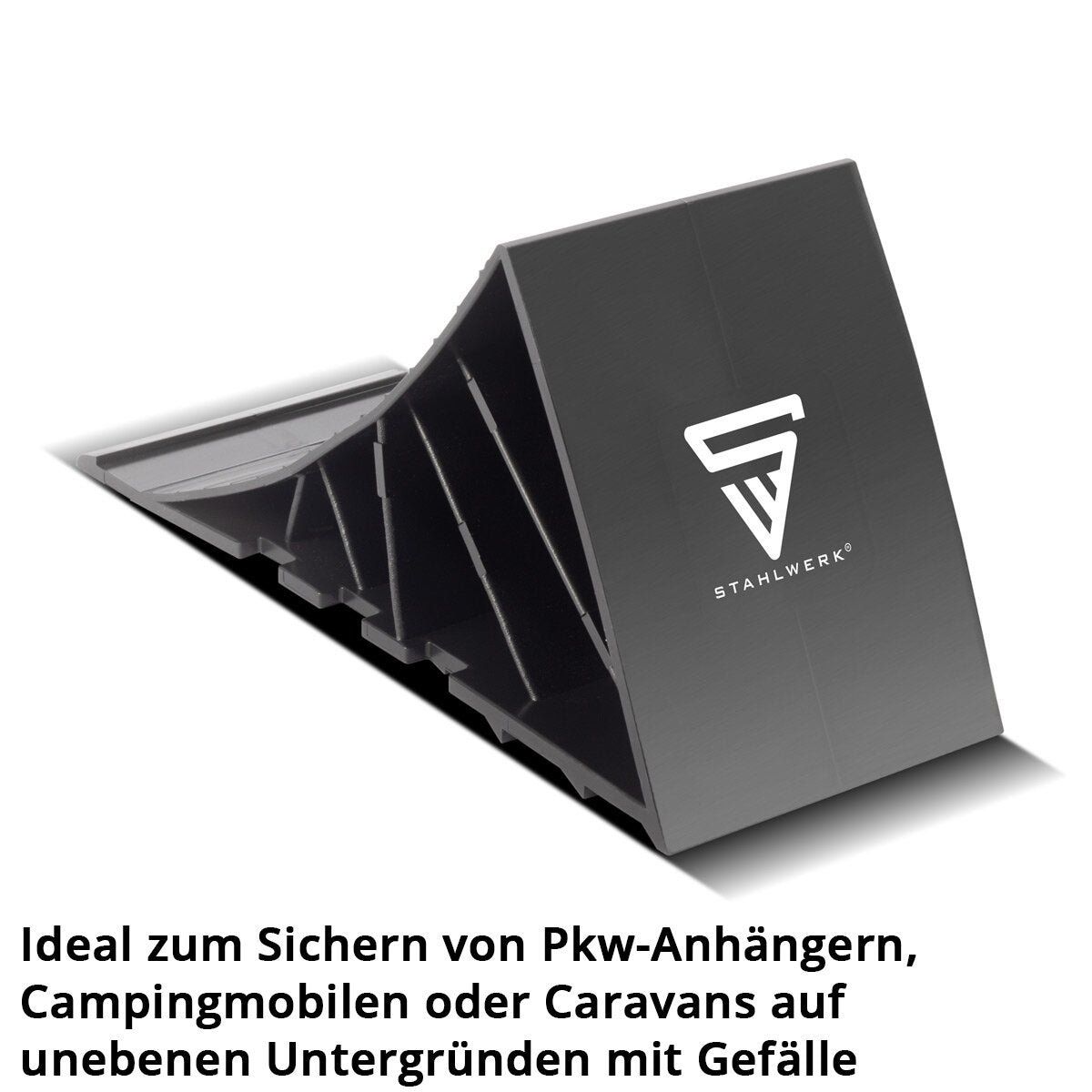 Molino de acero con soporte GT-01 ST 2 Configuración hasta 1.5 T Axle Carga Bread Bedge | Hind -Up | Rad Wedge | Almohadilla para ciclismo para remolques de automóviles, autocaravana, caravana o caravana