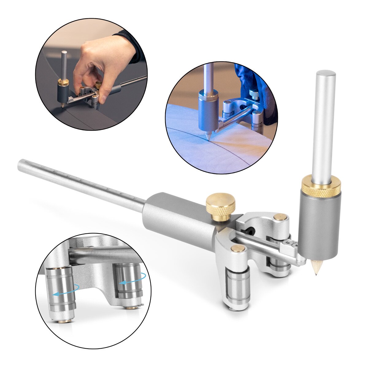 STAHLWERK Anreißwerkzeug | Markierungswerkzeug | Markierungslehre | Streichmaß | Parallel-Anreißer zum Anreißen, Markieren und Zeichnen paralleler Linien und Kreisformen