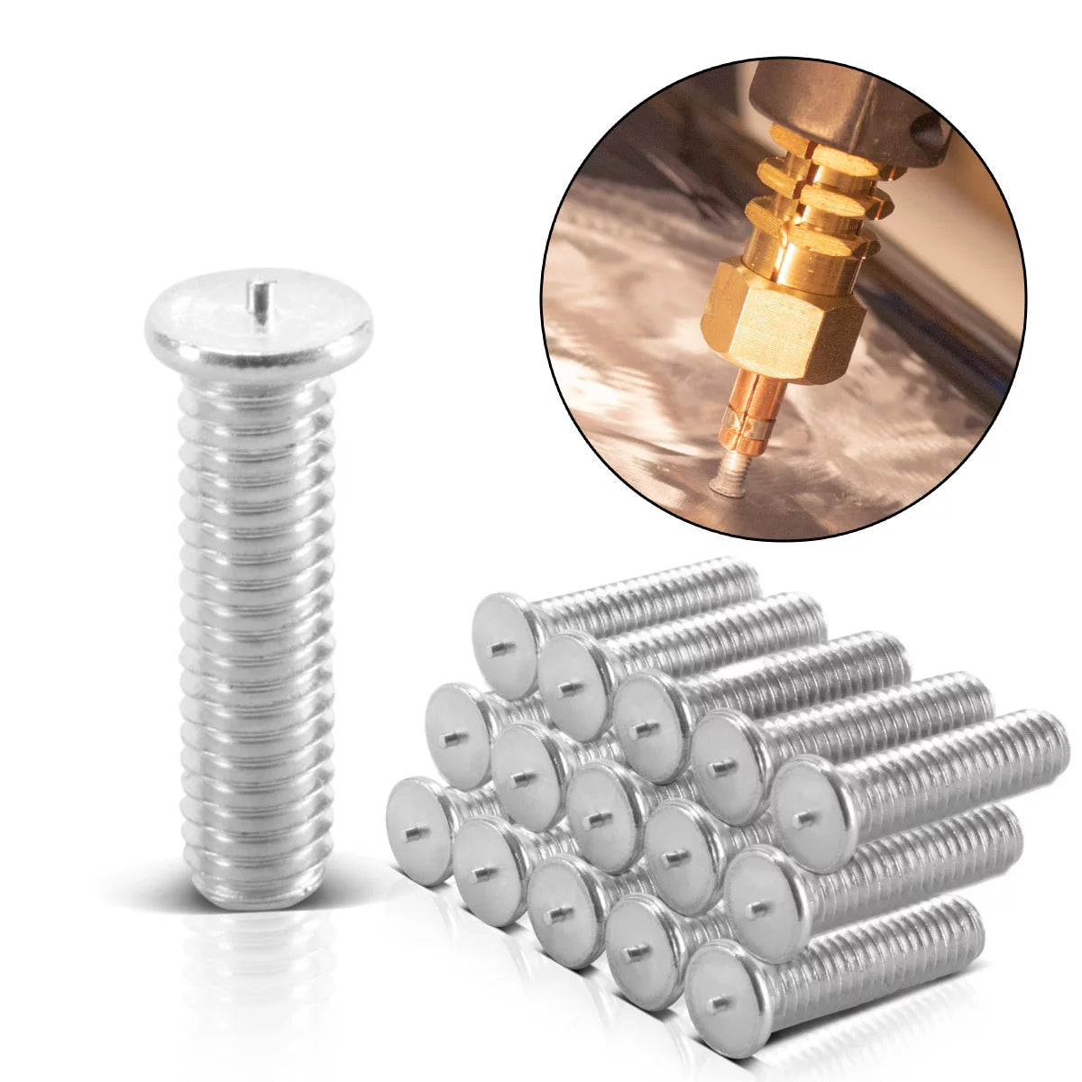 Steelwork 2 x Alüminyum Ter Cıvataları M4 İplik 100 Seti, Desol Sözcters / Dell Kaldırıcı / Dot Kaynak Cihazı için Akıllı Onarım Aksesuarları / Otomobil gövdelerinin profesyonel onarımı için