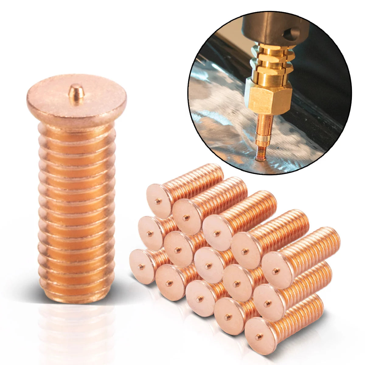 Steelwork 2 x Ter Cıvataları M6 İplik 100 Seti, Dutchpotter / Dellenlifter için Akıllı Onarım Aksesuarları / Point Way / Hollanding Aracı Otomobil gövdelerinin profesyonel onarımı