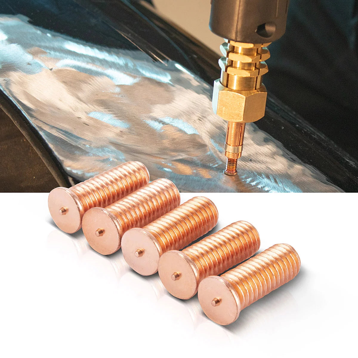 Steelwork 2 x sweat bolts M6 Thread 100 Set, Smart Repair Accessories for Dutchpotter / Dellenlifter / Point Way / Dutching Tool For the professional repair of car bodies