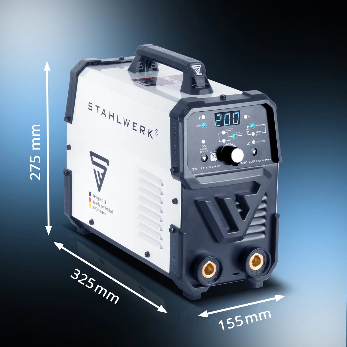 Stahlwerk Arc Tam Ekipman Başına 200 Darbe Elektrot Kaynak Cihazı, Kompakt MMA | E-el | 200 amper, IGBT teknolojisi ve nabız fonksiyonuna sahip kaldırma tig inverter